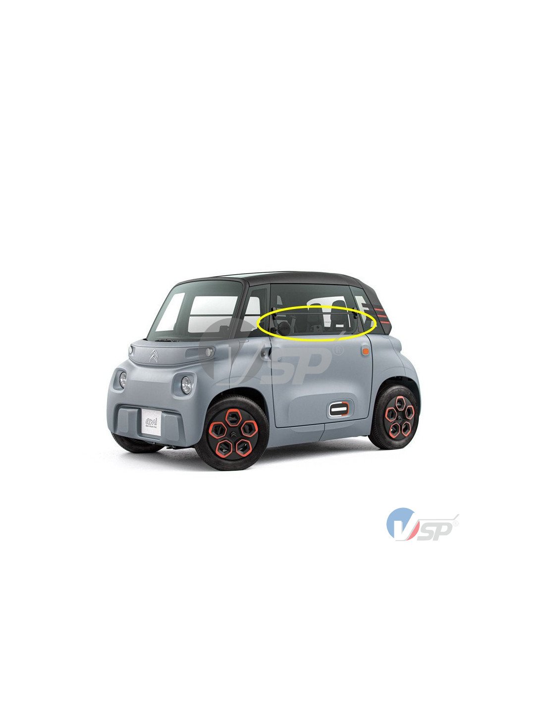 Side door window (lower section) Citröen Ami 100% Electric